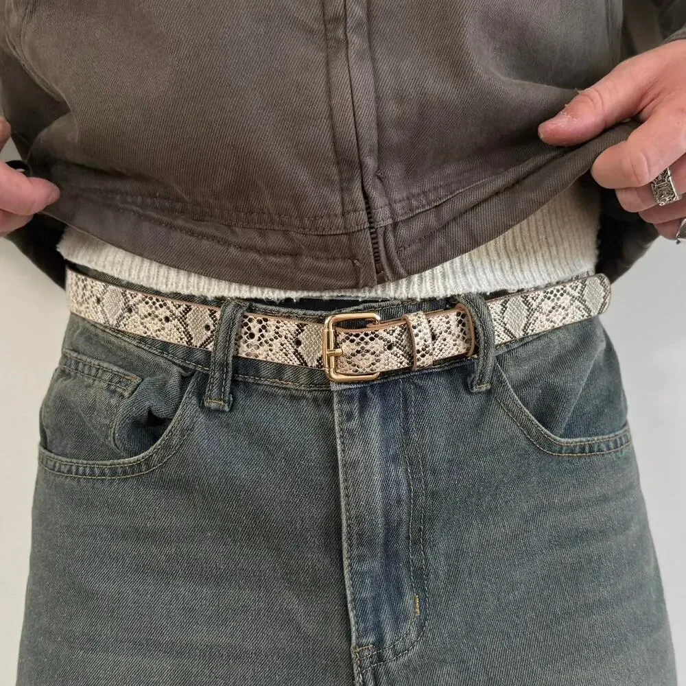 Y2k style snakeskin american western